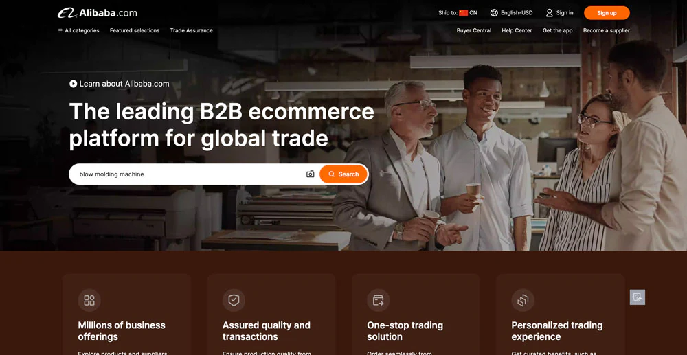 Máquinas de moldeo por soplado en Alibaba