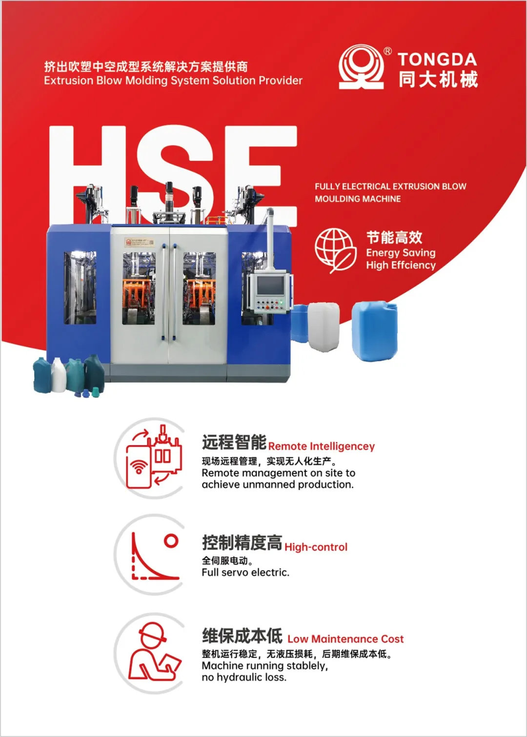 Folleto de la máquina de extrusión-soplado totalmente eléctrica HSE