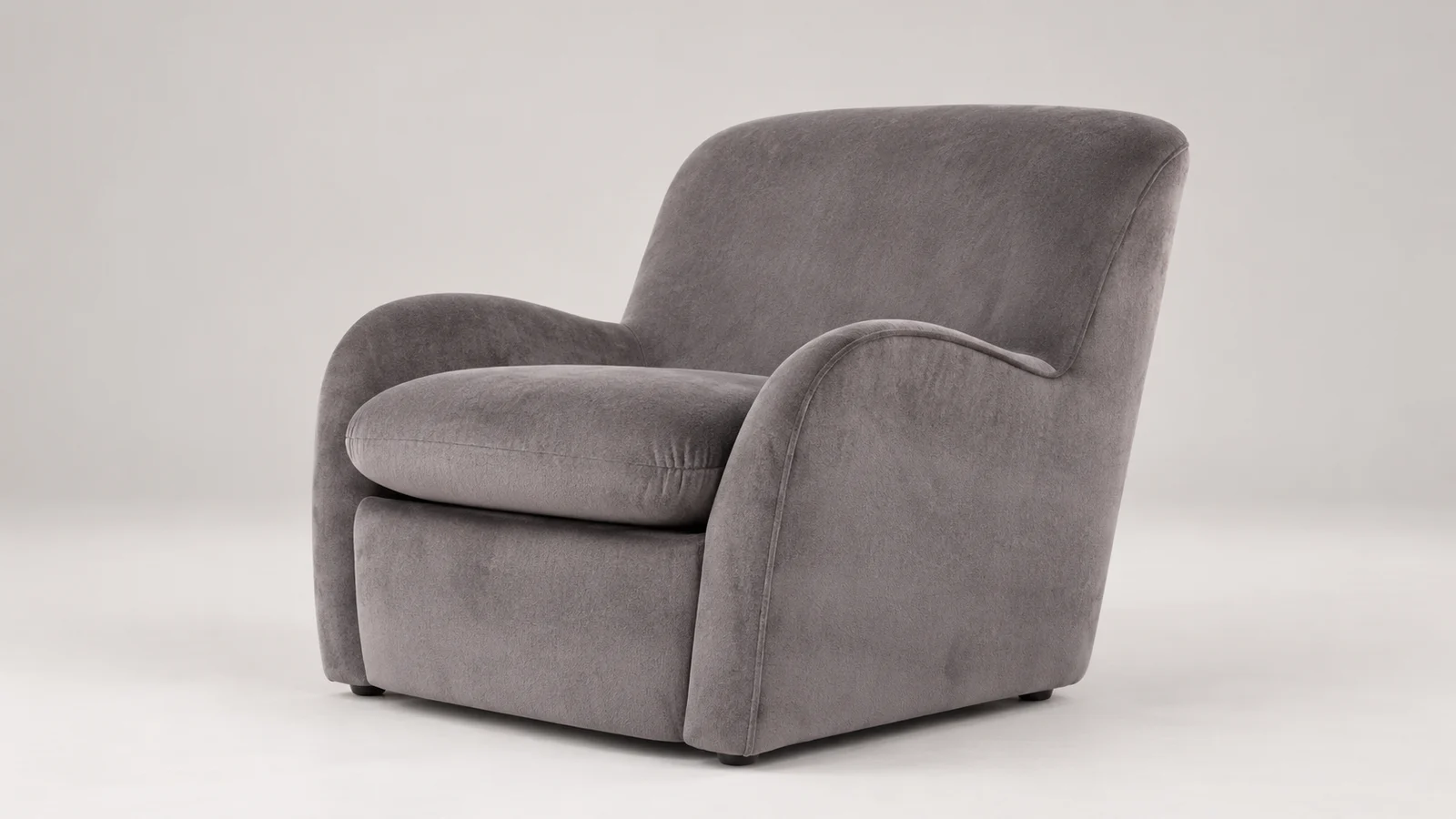Sillón tapizado gris adaptado de la imagen de asiento terminado del artículo TDBX-2000A de Tongda